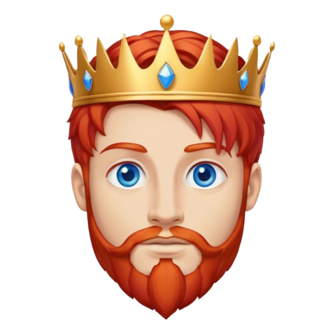 Red hair king blue eyes, sticker