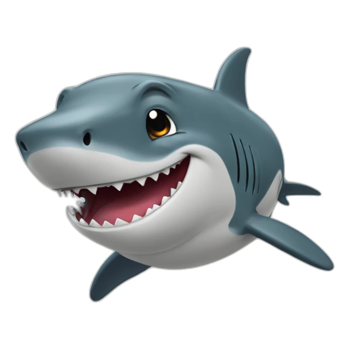 smirking winnie the pooh on top of a shark sticker