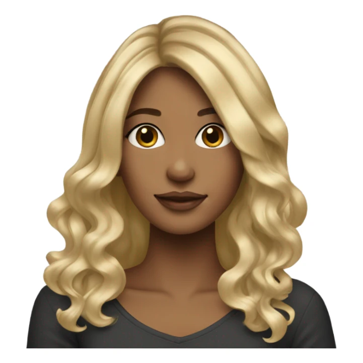 blonde girl with pretty balayage hair sticker