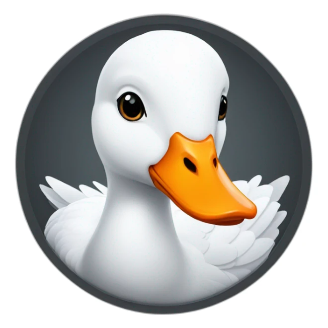 white goose keeper with black hair sticker