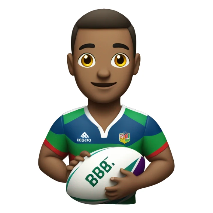 Rugby player in a harlequin jersey sticker
