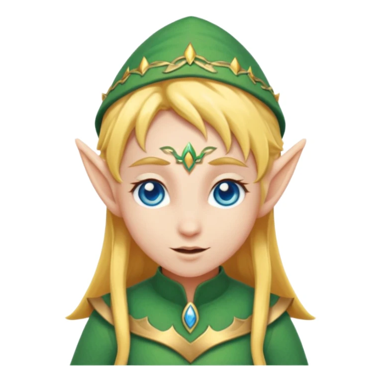 elf with bright hair and blue eyes sticker