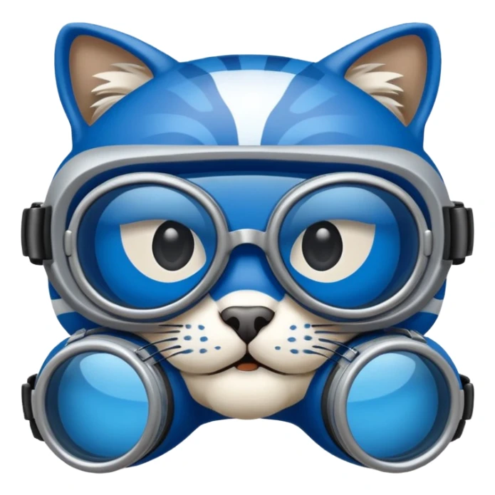 make a sticker of the kentucky wildcat with “three goggles on” sticker