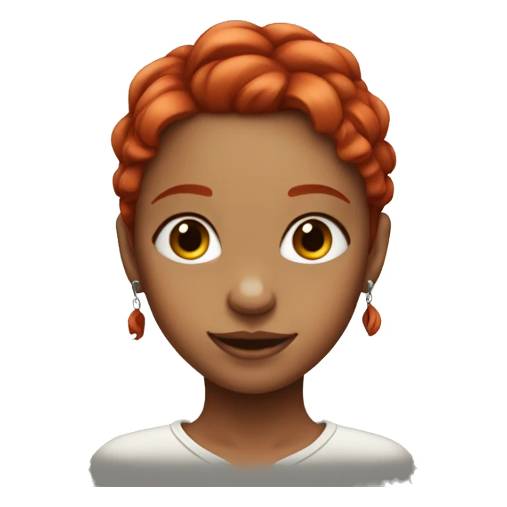 Girl with red hair and piercings  sticker