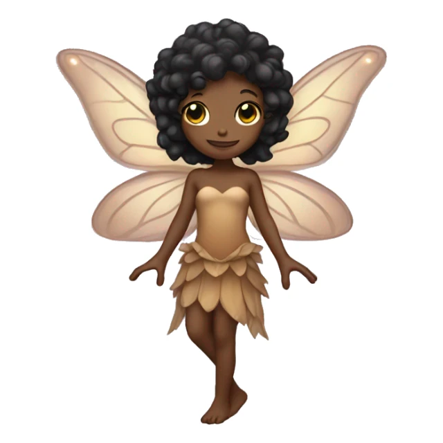 Black light brown fairy  sticker