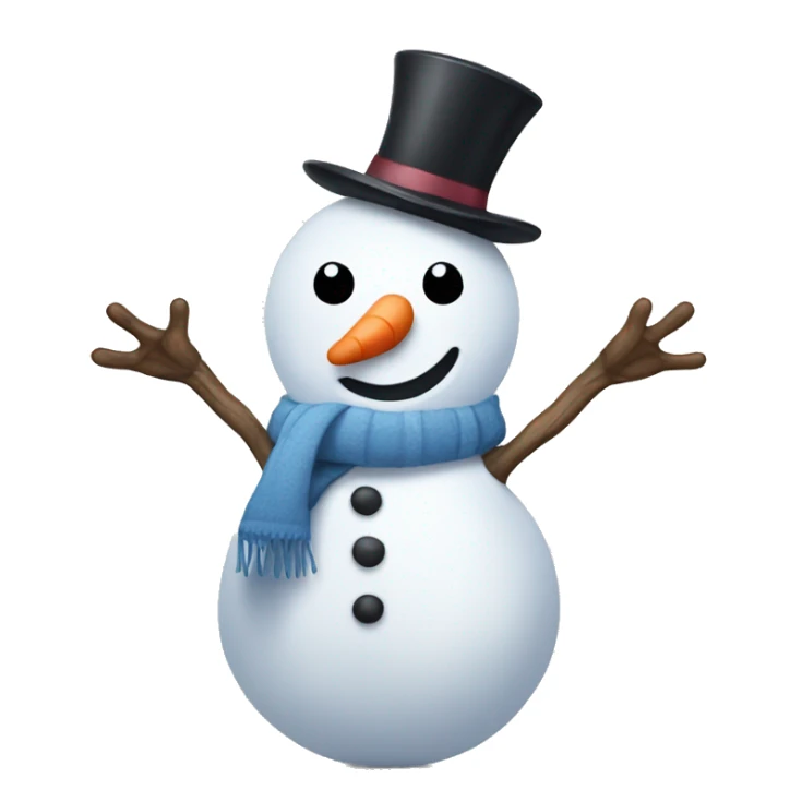 A snowman who’s trying to hug you; no hat  sticker