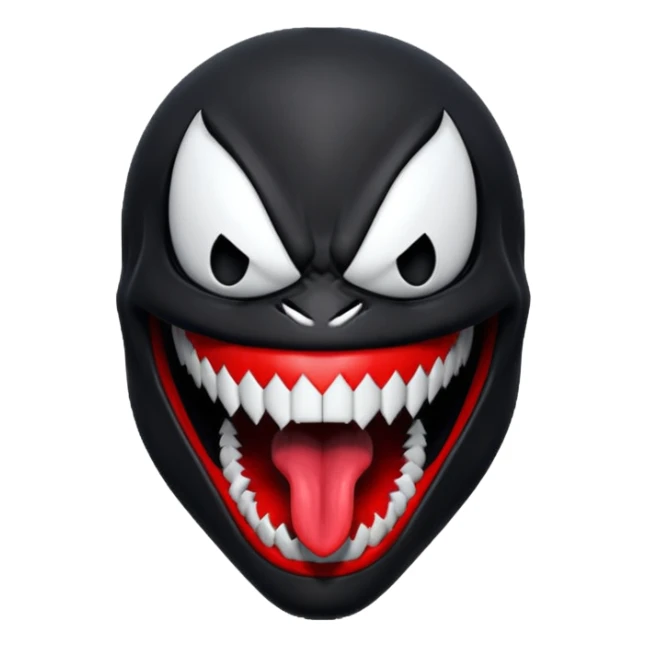 Venom face which should look like venom from a gba game sticker