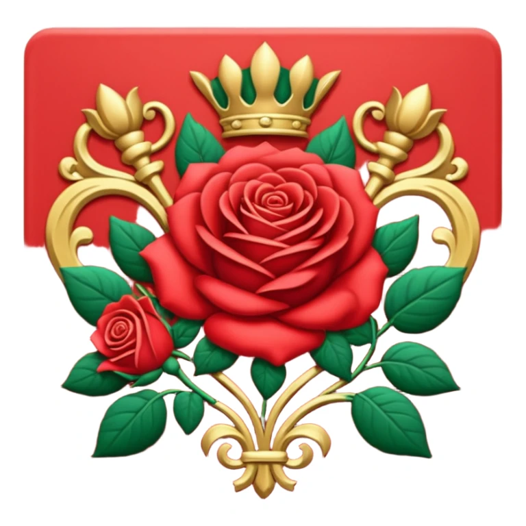 brasão com rosas condessa vermelha sticker
