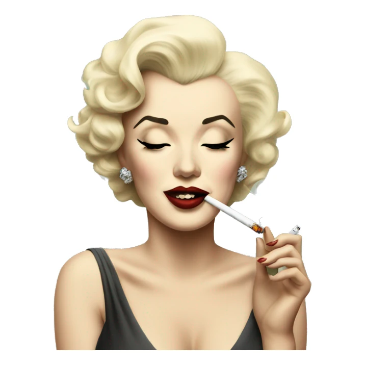 Marilyn Monroe smoking sticker