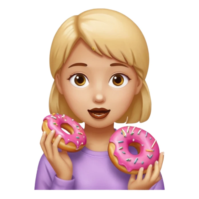 fat girl eating donuts sticker
