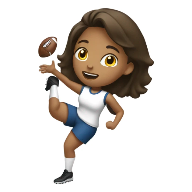 Girl throwing football sticker