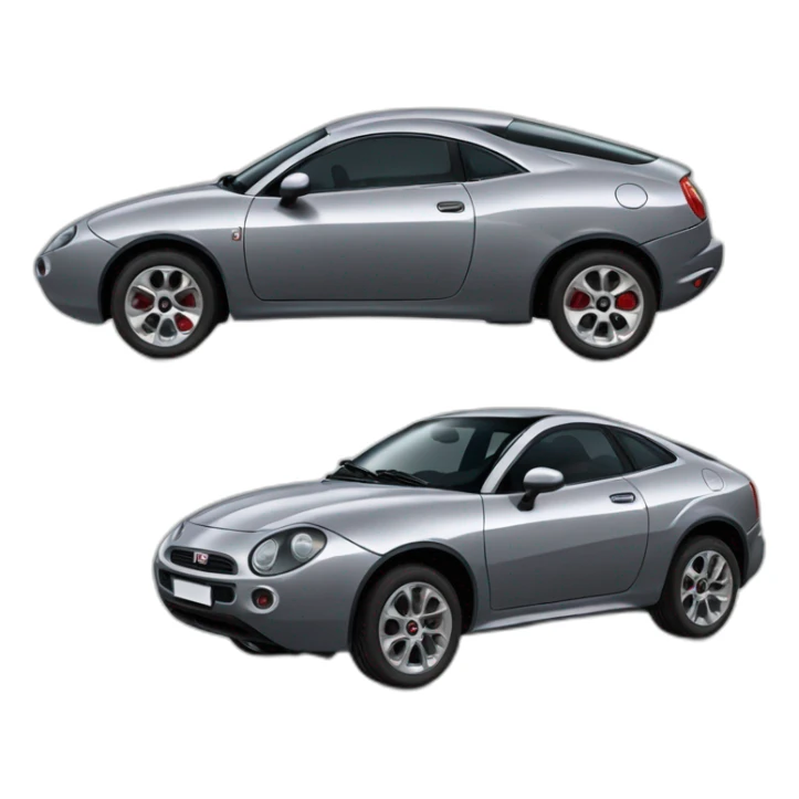 gray fiat coupe modern suv crossover X6 sticker