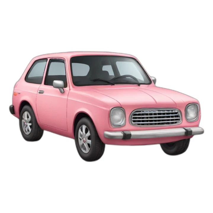 Citrouille rose sur une voiture sticker