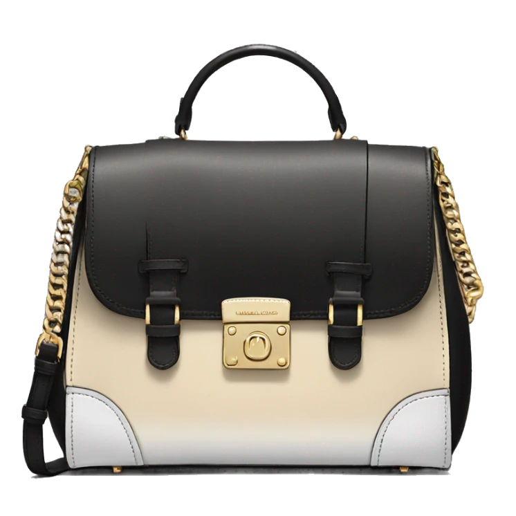 Realistic cream to black ombre michael kors satchel purse. sticker