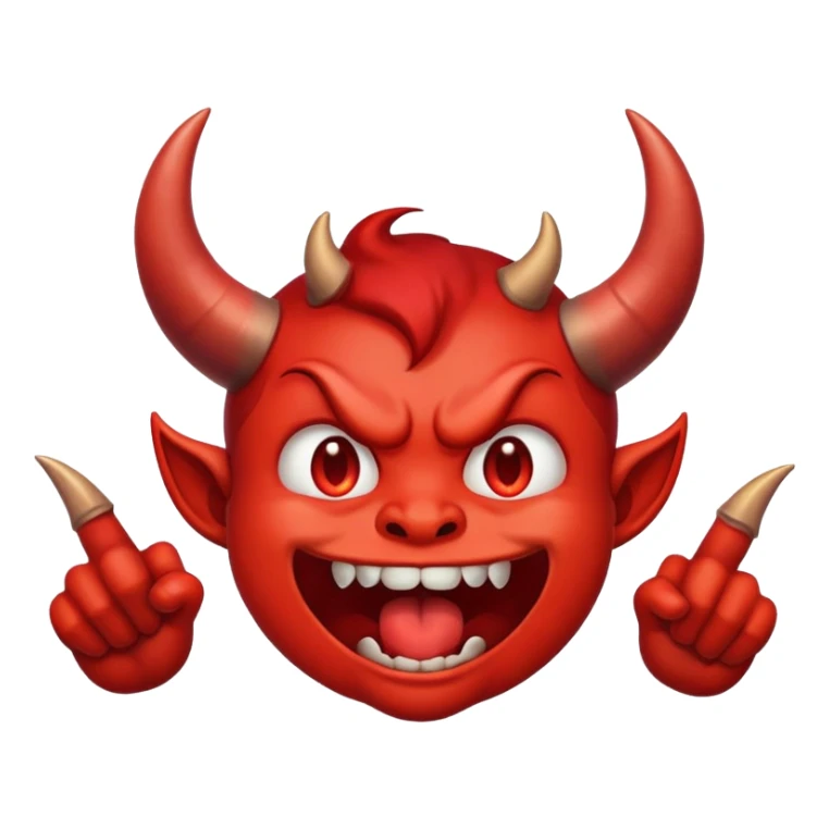Emoji With Dumbass Face With Devil's Horns  Drooling  sticker