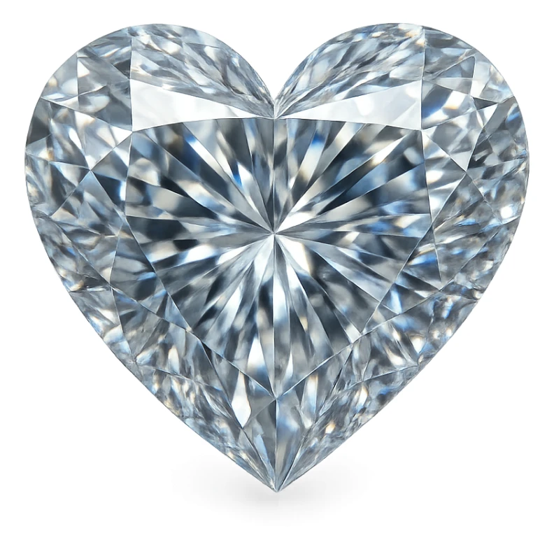 heart with a faceted gemstone look sticker