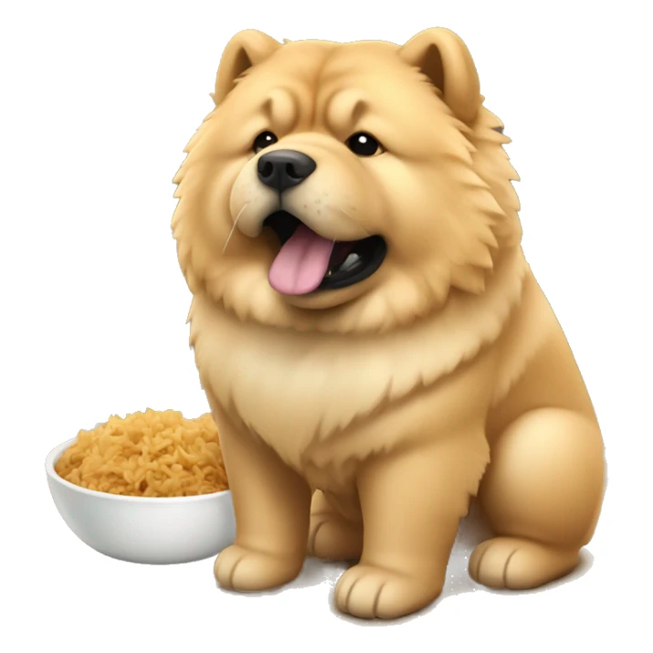 short hair chow chow eating  sticker