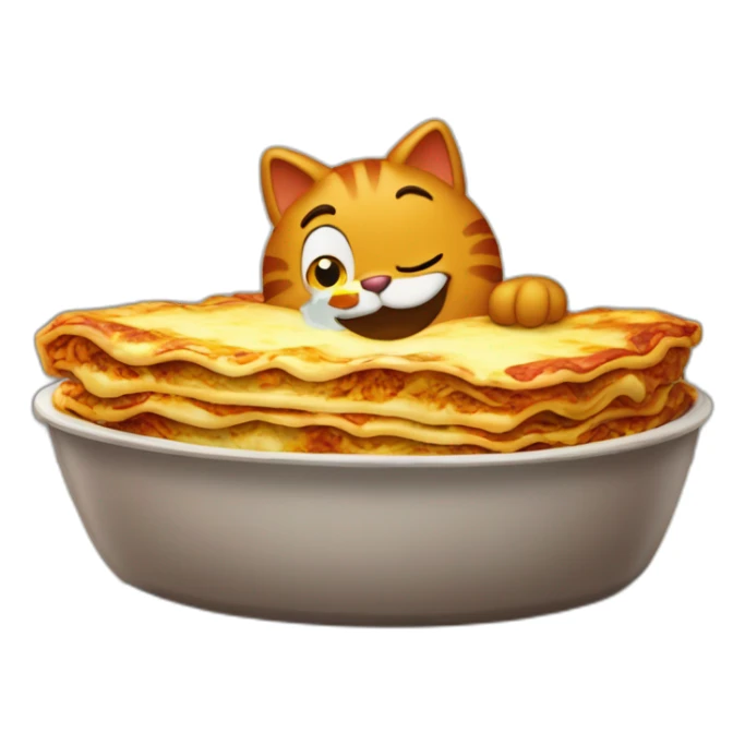 Garfield qui mange des lasagnes sticker