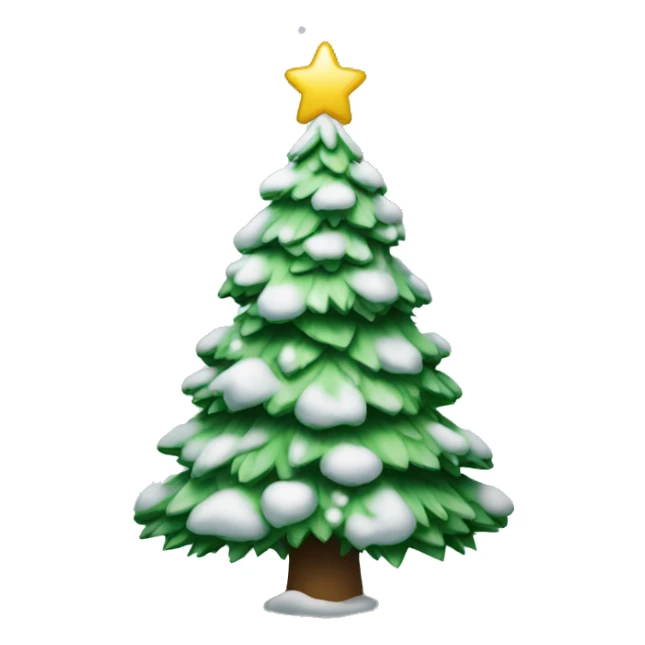 Christmas tree with snow sticker