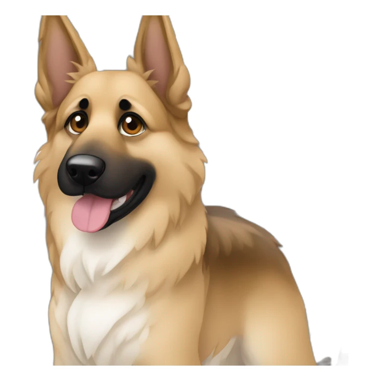 berger allemand agée avec poils blanc sticker