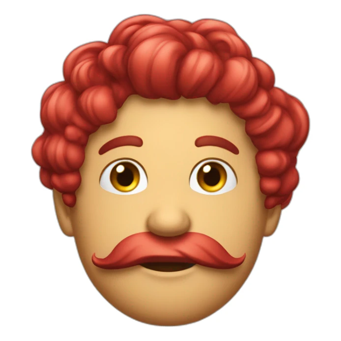 Un gars aux cheveux rouge qui fume sticker