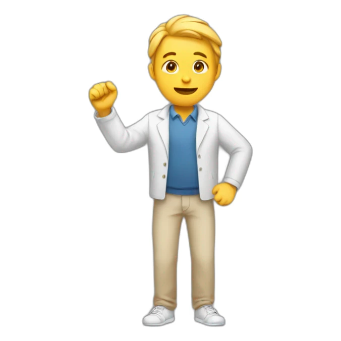 man holding hands out ready to receive something  sticker