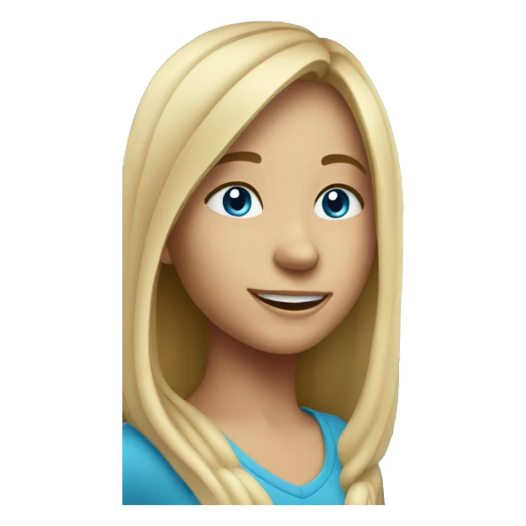 smiling girl in car interior blue eyes sticker