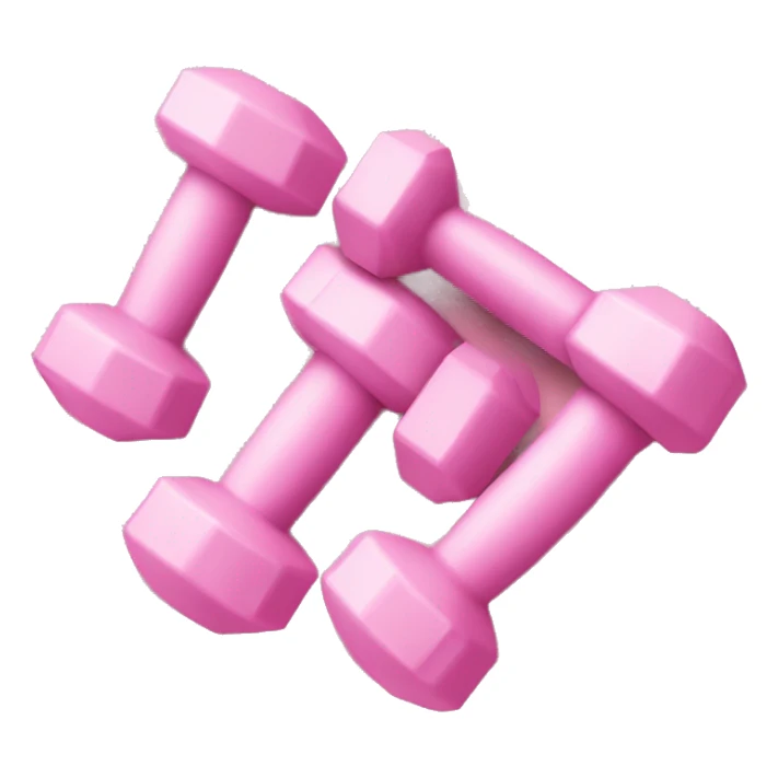 Set of Baby Pink dumbbells sticker