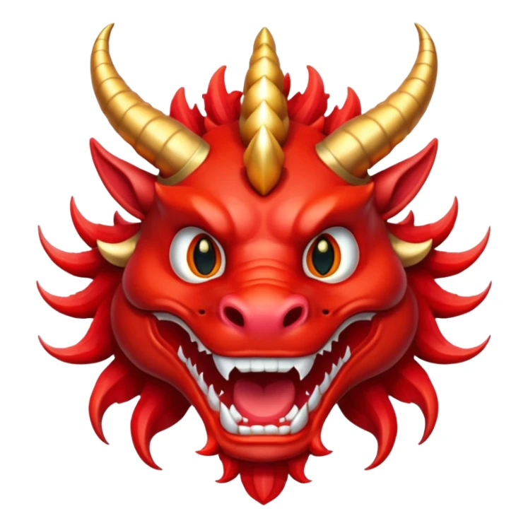 chinese dragon face happy new year sticker