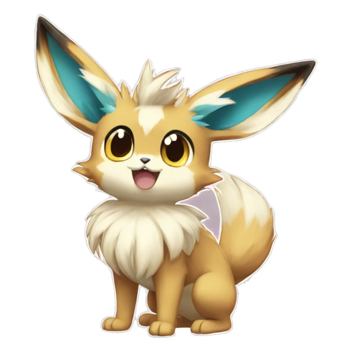 Eeveelution-Cute-Pokémon-fusion full body sticker