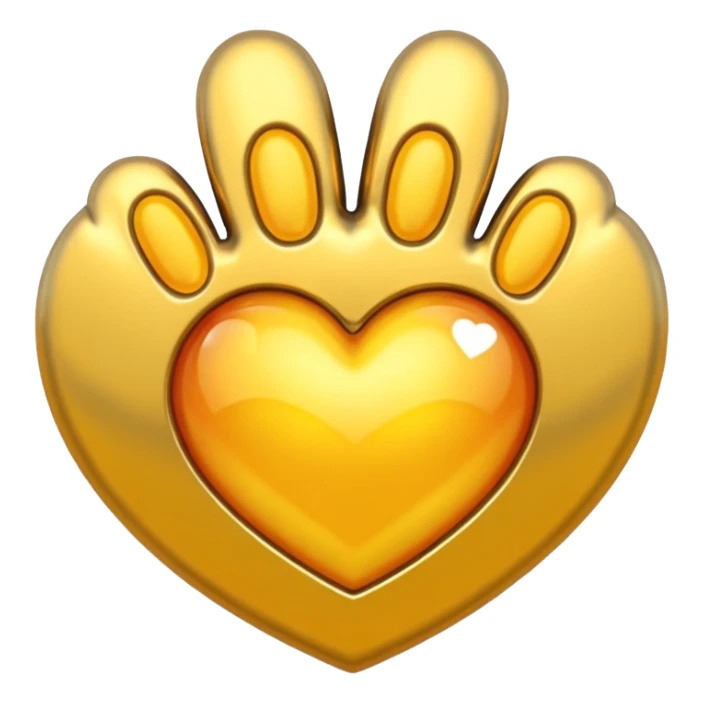 heart with a paw print and a sun sticker