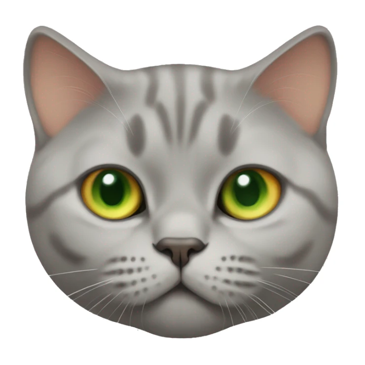 Full body orange British shorthair cat with green eyes sticker