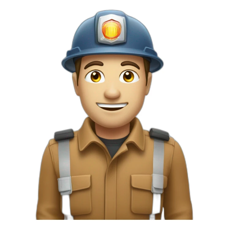 un pompier du grimpe sur une montagne avec un baudrier sticker