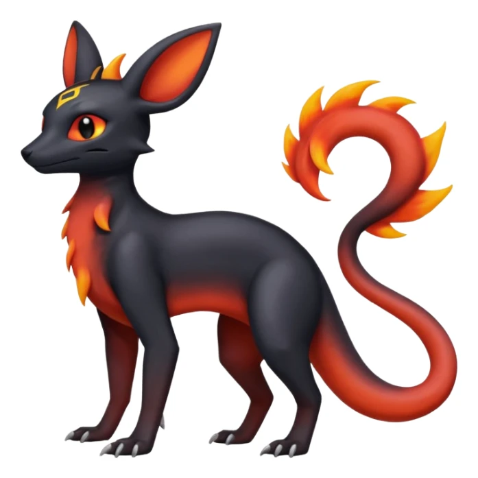 magma-gradients-colored Salandit-Umbreon-Flareon-Hybrid (Full body) sticker