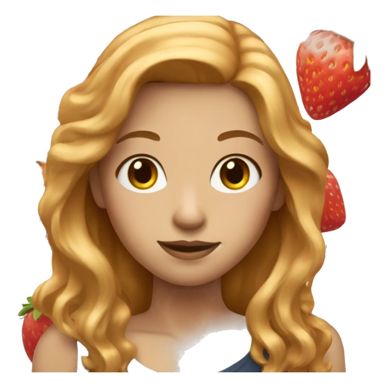 long haired girl with strawberry blonde hair sticker
