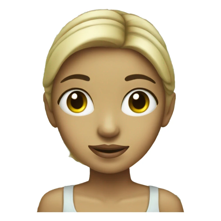 girl with facial and cucumbers on eyes sticker