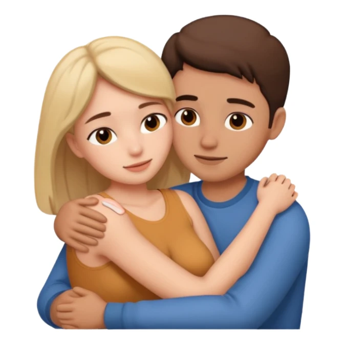 Naked man and woman laying together sticker