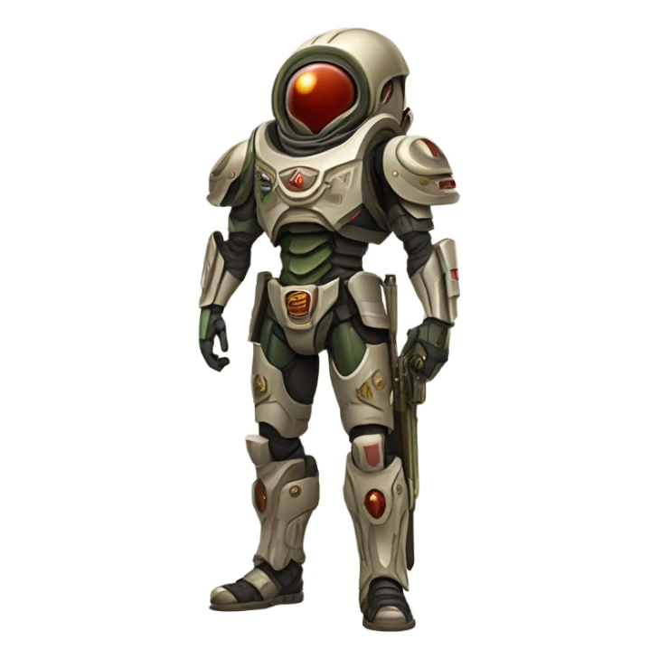 Martian military Overlord, full body sticker