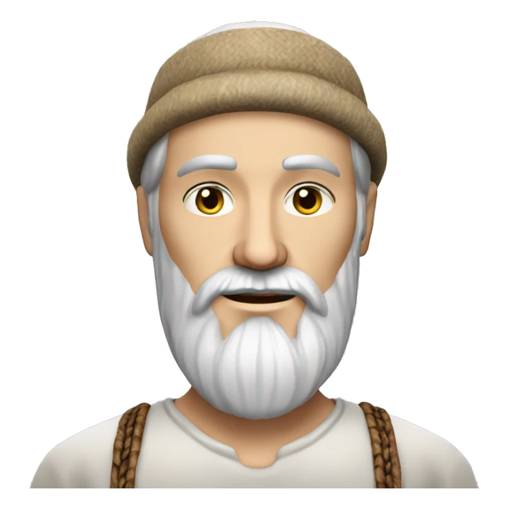 photorealistic white slavic peasant with beard  Slavic ethnic clothing sticker