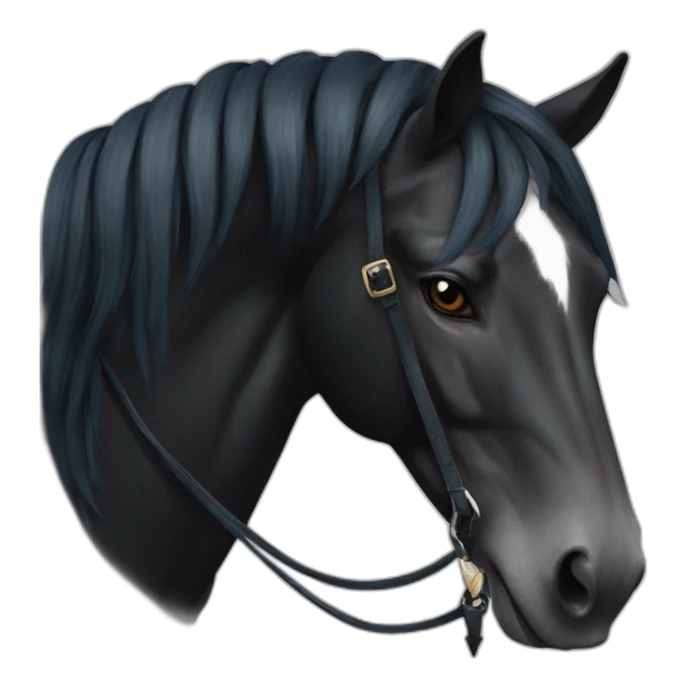 Black Horse with scorpio tatoo sticker