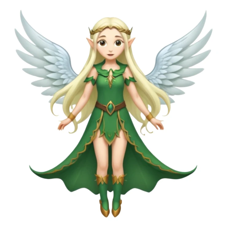 elf girl with wings ，full body sticker