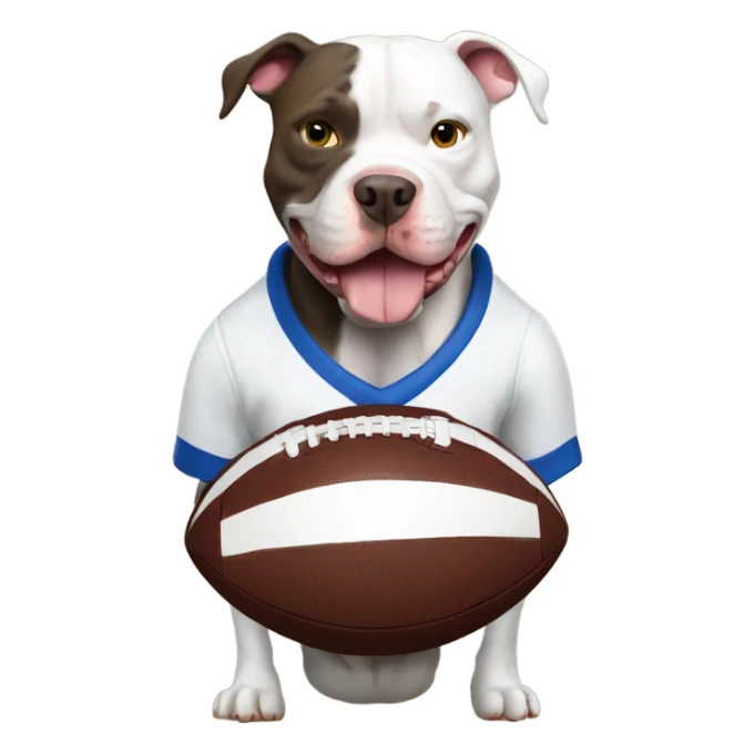 Pitbull with football sticker