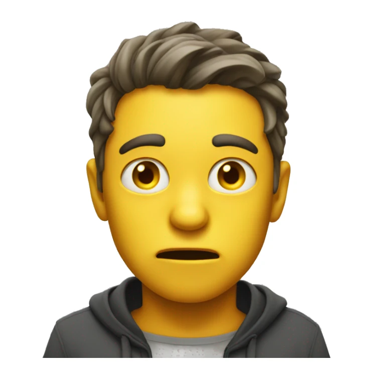 panicked but hot yellow face emoji sticker