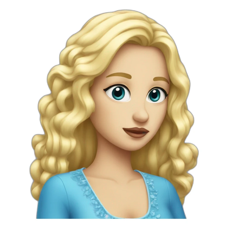 Une reine blonde au yeux bleu sticker