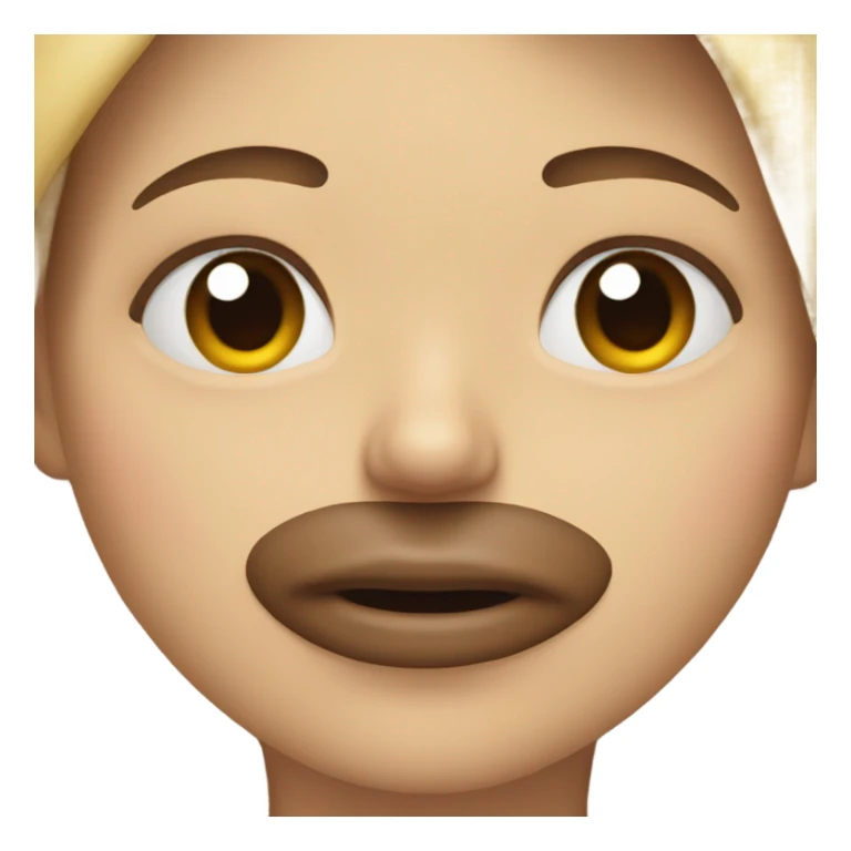 try not to smile by closing his mouth emoji sticker