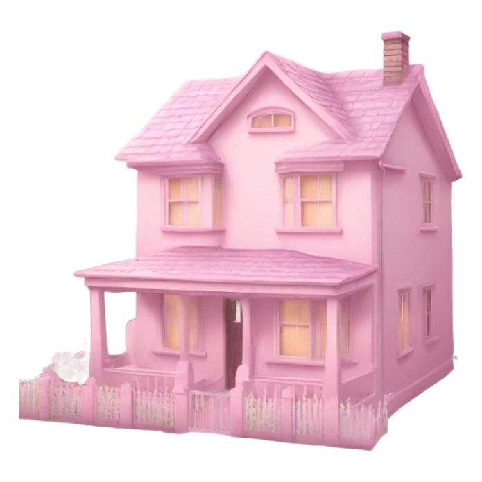 A cute light pink asthetic house sticker