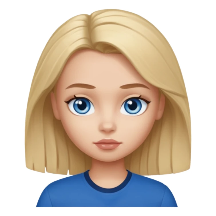 Bratz Cameron blue eyes, Blue eyes, dark blue shirt sticker