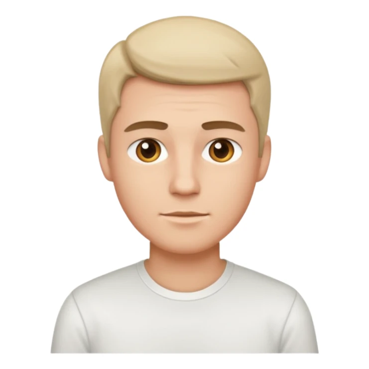 male in plain shirt sticker