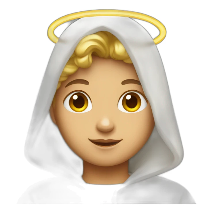 angel with hood with halo sticker