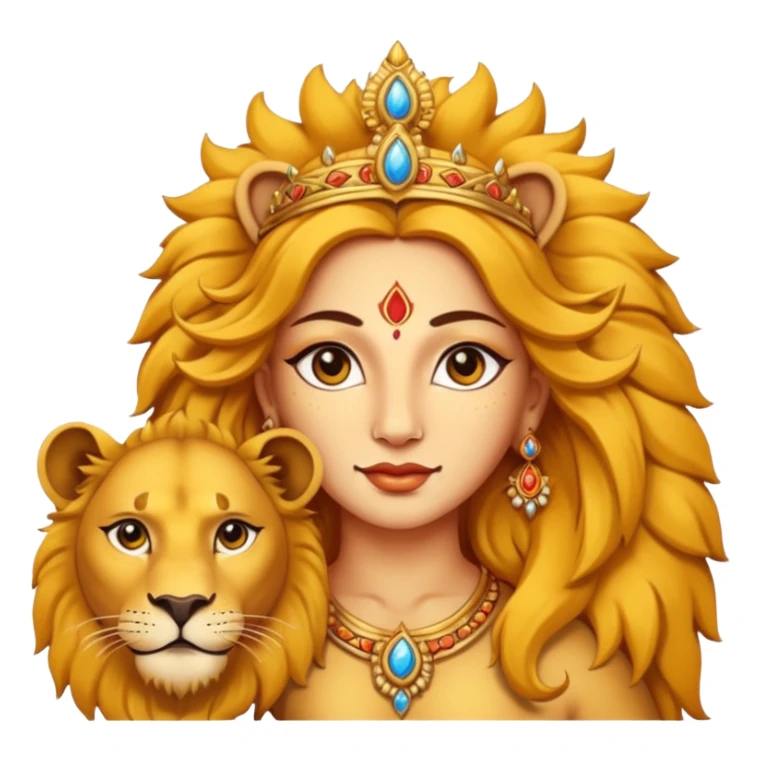 Divine Mother Durga & Lion. sticker